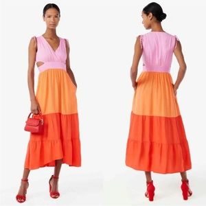 NWT. SCOOP Daryl color block dress size S